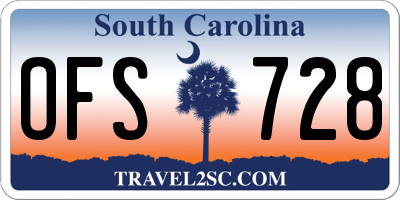SC license plate OFS728