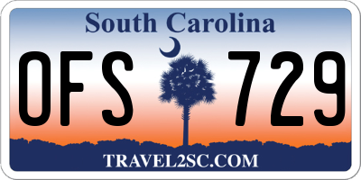 SC license plate OFS729