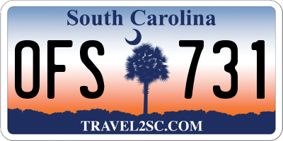 SC license plate OFS731