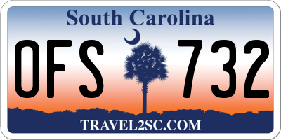 SC license plate OFS732