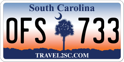 SC license plate OFS733