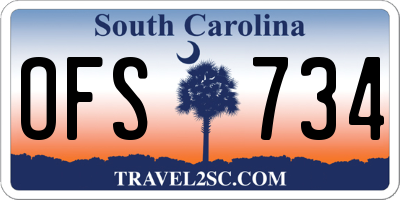 SC license plate OFS734