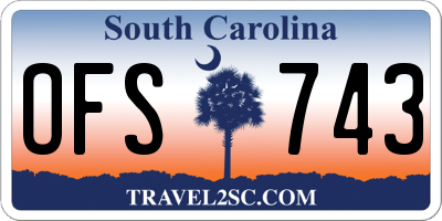 SC license plate OFS743