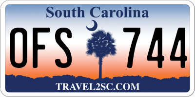 SC license plate OFS744