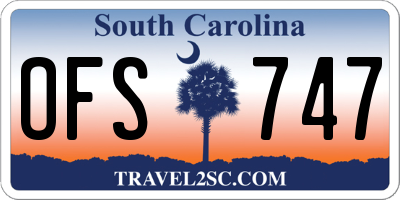 SC license plate OFS747