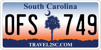 SC license plate OFS749