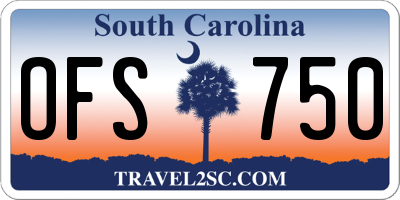 SC license plate OFS750