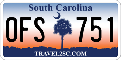 SC license plate OFS751