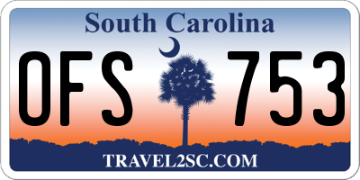 SC license plate OFS753