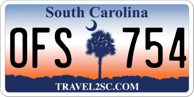 SC license plate OFS754