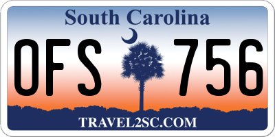 SC license plate OFS756