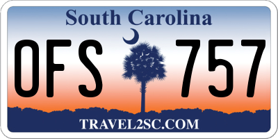 SC license plate OFS757