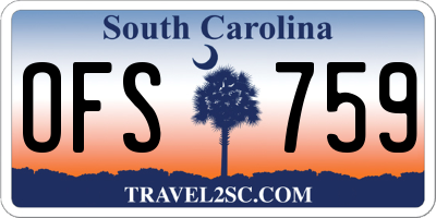 SC license plate OFS759