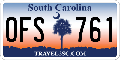SC license plate OFS761