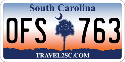 SC license plate OFS763