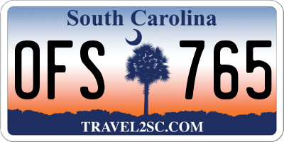 SC license plate OFS765