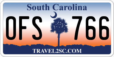SC license plate OFS766