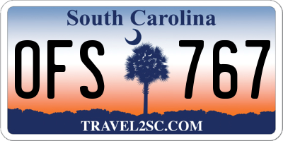SC license plate OFS767