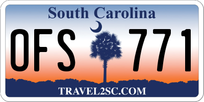 SC license plate OFS771