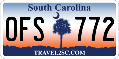 SC license plate OFS772