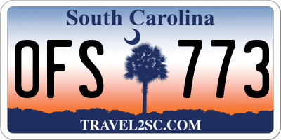 SC license plate OFS773