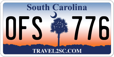 SC license plate OFS776