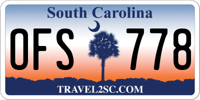 SC license plate OFS778