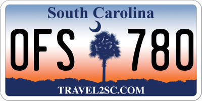 SC license plate OFS780