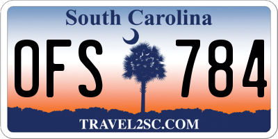 SC license plate OFS784