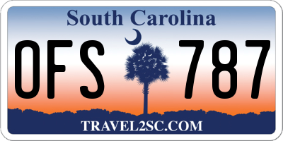 SC license plate OFS787