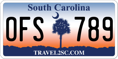 SC license plate OFS789