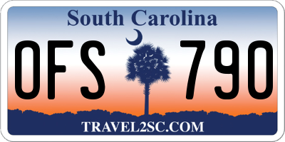 SC license plate OFS790