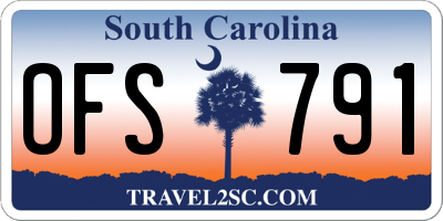 SC license plate OFS791