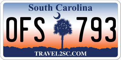 SC license plate OFS793