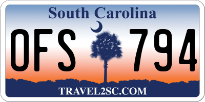 SC license plate OFS794
