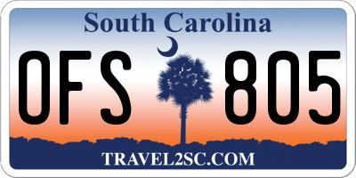SC license plate OFS805