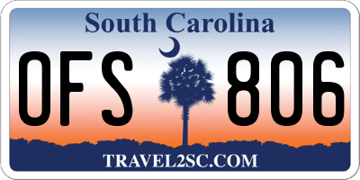 SC license plate OFS806