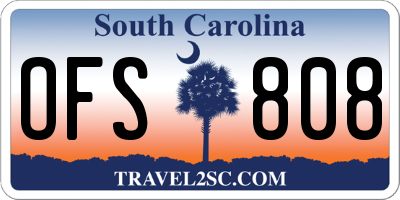 SC license plate OFS808