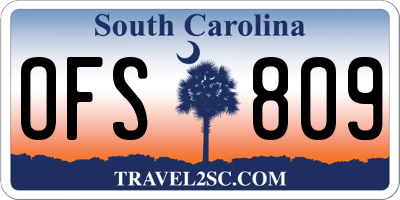 SC license plate OFS809