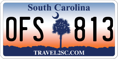SC license plate OFS813