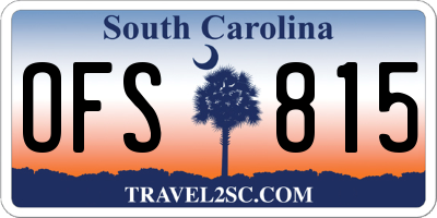 SC license plate OFS815