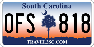 SC license plate OFS818