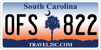 SC license plate OFS822