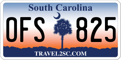 SC license plate OFS825