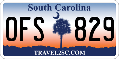 SC license plate OFS829