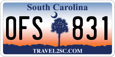 SC license plate OFS831