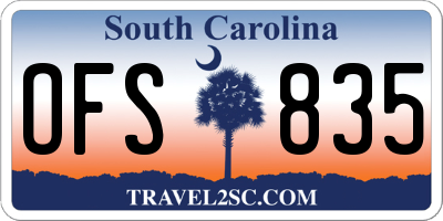 SC license plate OFS835