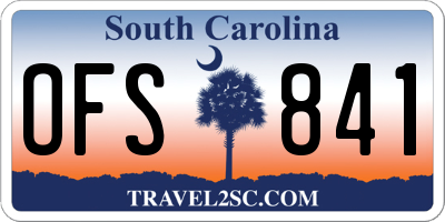 SC license plate OFS841