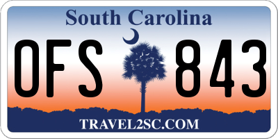 SC license plate OFS843
