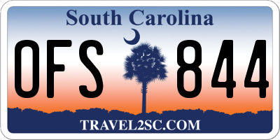 SC license plate OFS844